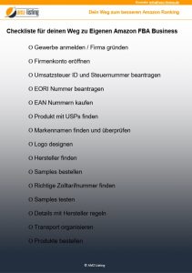 Amazon FBA Checkliste - Gratis zum download auf www.amz-listing.de
